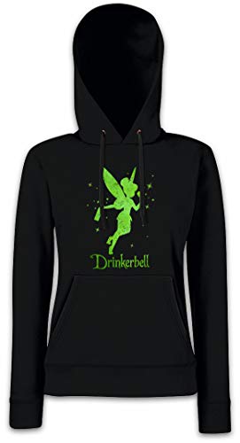 Urban Backwoods Drinkerbell Damen Kapuzenpullover Hoodie Schwarz Größe M von Urban Backwoods