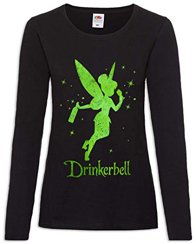 Urban Backwoods Drinkerbell Damen Langarm T-Shirt Schwarz Größe XL von Urban Backwoods