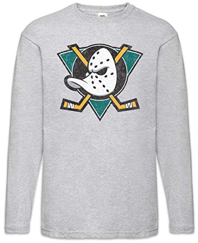 Urban Backwoods Ducks Hockey Herren Langarm T-Shirt Grau Größe S von Urban Backwoods