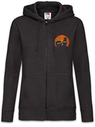 Urban Backwoods E & B Puppets Damen Zipper Hoodie Kapuzenpullover Schwarz Größe S von Urban Backwoods