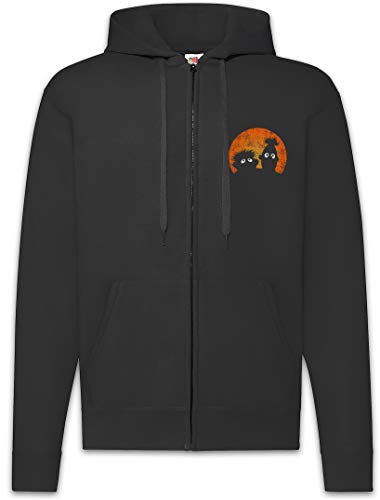 Urban Backwoods E & B Puppets Herren Zipper Hoodie Kapuzenpullover Schwarz Größe 2XL von Urban Backwoods