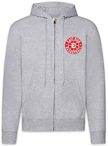 Urban Backwoods East High Basketball I Herren Zipper Hoodie Kapuzenpullover Grau Größe M von Urban Backwoods