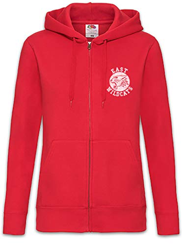 Urban Backwoods East Wildcats Damen Zipper Hoodie Kapuzenpullover Rot Größe S von Urban Backwoods