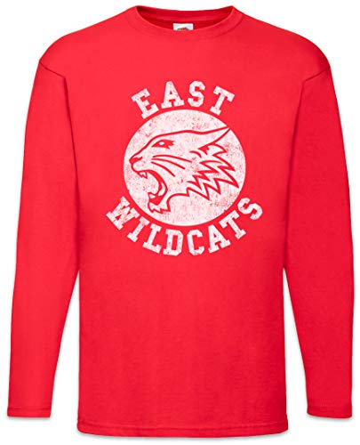 Urban Backwoods East Wildcats Herren Langarm T-Shirt Rot Größe S von Urban Backwoods