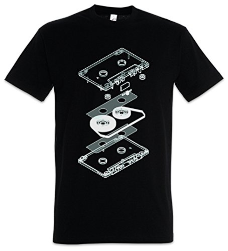 Urban Backwoods Explosion Audio Cassette Herren T-Shirt Schwarz Größe M von Urban Backwoods