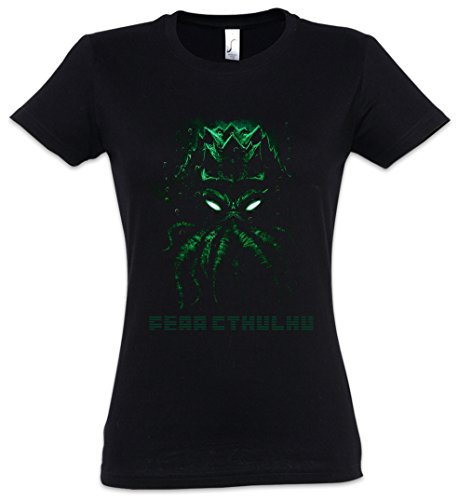 Urban Backwoods Fear Cthulhu Damen T-Shirt Schwarz Größe L von Urban Backwoods