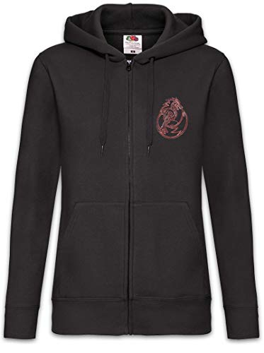 Urban Backwoods Fenrir Wolf II Damen Zipper Hoodie Kapuzenpullover Schwarz Größe XL von Urban Backwoods