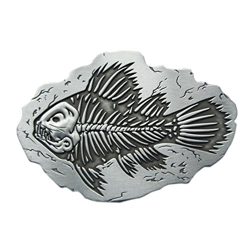 Urban Backwoods Fish Fossil Gürtelschnalle für Wechselgürtel Buckle von Urban Backwoods