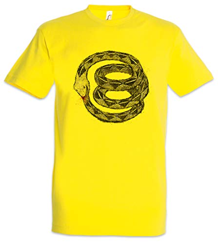 Urban Backwoods Gadsden Ouroboros Snake Herren T-Shirt Gelb Größe L von Urban Backwoods