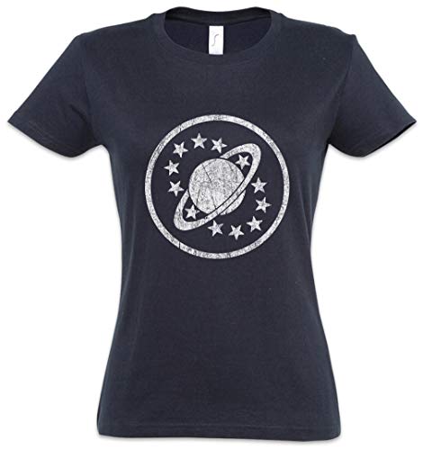 Urban Backwoods Galaxy Patch Damen T-Shirt Blau Größe M von Urban Backwoods