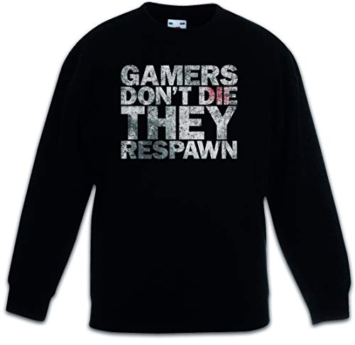 Urban Backwoods Gamers Don't Die Kinder Jungen Mädchen Pullover Schwarz Größe 12 Jahre von Urban Backwoods