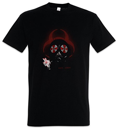 Urban Backwoods Gas Mask Biohazard Umbrella Herren T-Shirt Schwarz Größe L von Urban Backwoods