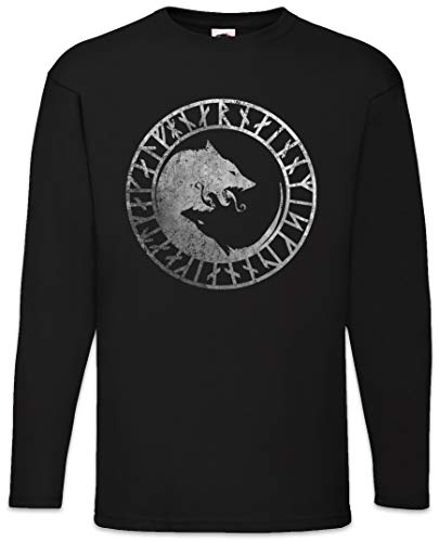 Urban Backwoods Geri and Freki Herren Langarm T-Shirt Schwarz Größe S von Urban Backwoods