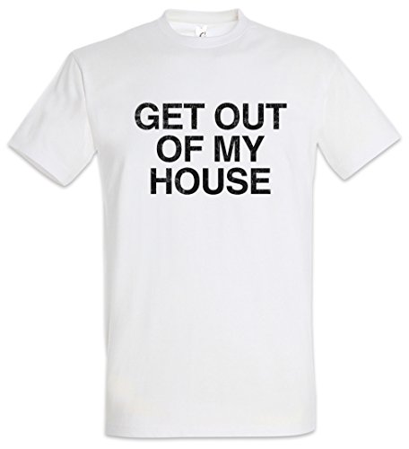 Urban Backwoods Get Out of My House Herren T-Shirt Weiß Größe 5XL von Urban Backwoods