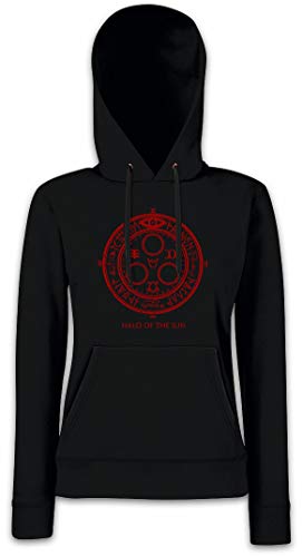 Urban Backwoods Halo of The Sun Logo Damen Kapuzenpullover Hoodie Schwarz Größe S von Urban Backwoods