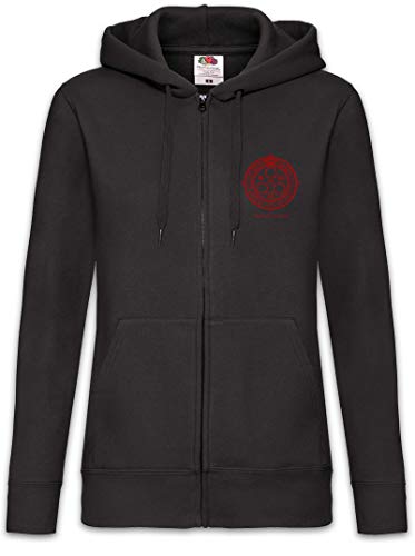 Urban Backwoods Halo of The Sun Logo Damen Zipper Hoodie Kapuzenpullover Schwarz Größe S von Urban Backwoods