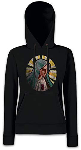 Urban Backwoods Holy Mary Damen Kapuzenpullover Hoodie Schwarz Größe S von Urban Backwoods