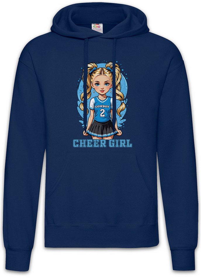 Urban Backwoods Hoodie Anime Comwboy Cheerleader Girl Herren Hoodie American Football (1-tlg) Rockabilly Texas Blue Team von Urban Backwoods