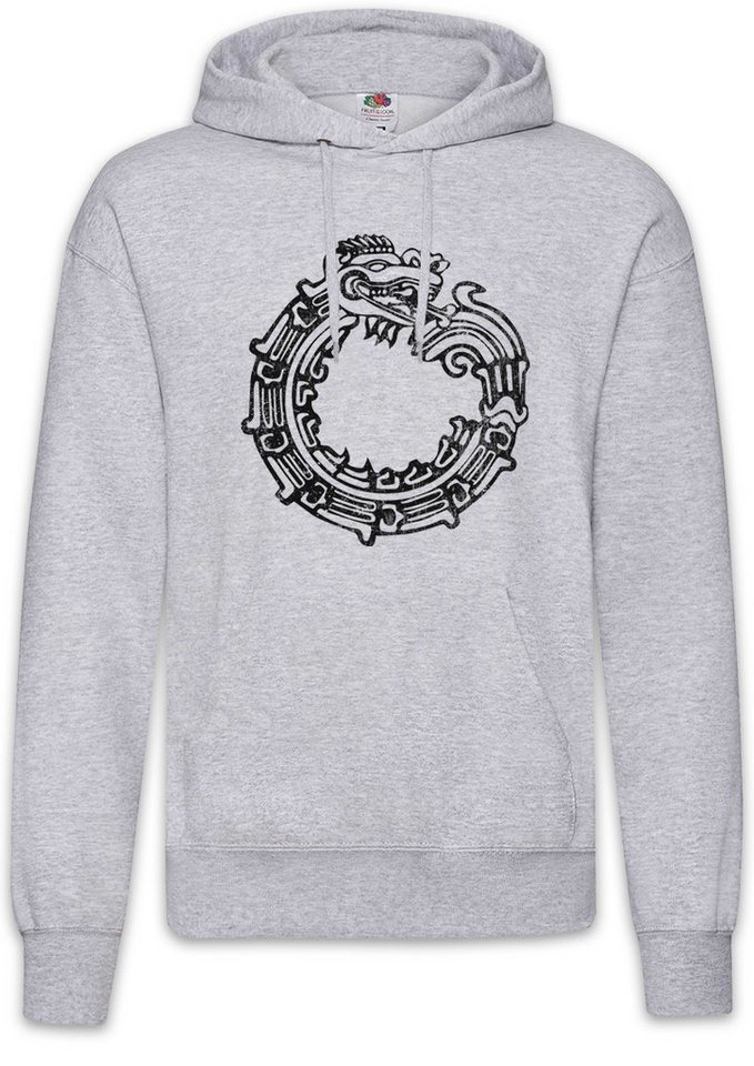 Urban Backwoods Hoodie Aztec Ouroboros Herren Hoodie Uroboros Schlange Ancient Myths (1-tlg) Mythologie Snake Asia Tattoo von Urban Backwoods