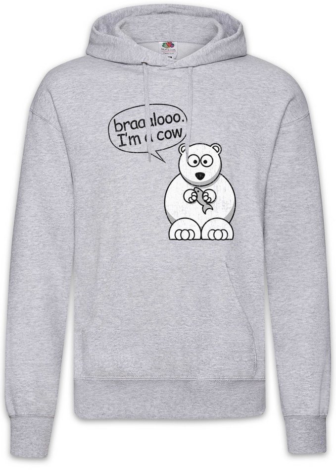 Urban Backwoods Hoodie Bear I'm A Cow Herren Hoodie Braaalooo Modern Kuh Bär Eisbär Family (1-tlg) Animal Welfare Vegan Fun von Urban Backwoods