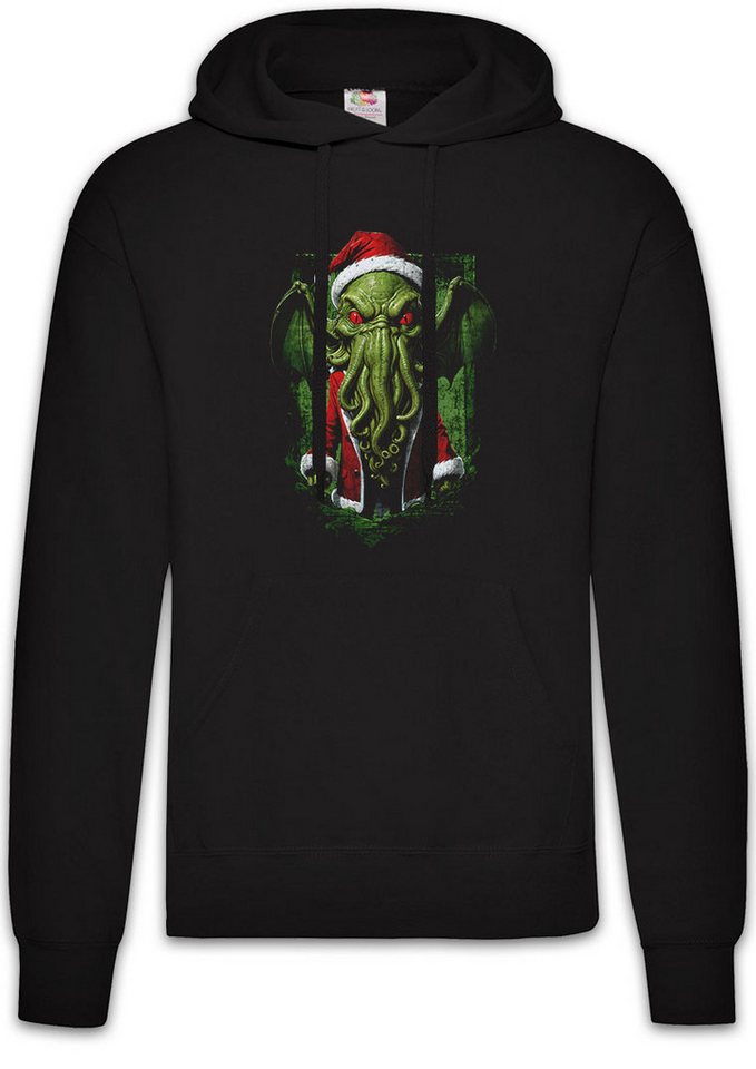 Urban Backwoods Hoodie Cthulhu Santa Herren Hoodie X-Mas Horror Lovecraft Claus Miskatonic (1-tlg) Weihnachten R´lyeh HP University von Urban Backwoods