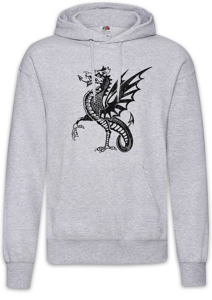 Urban Backwoods Hoodie Dragon IV Herren Hoodie Drache Art Kelten Tattoo Knoten Keltisch Kreuz (1-tlg) Cross Runen Celts Religion von Urban Backwoods
