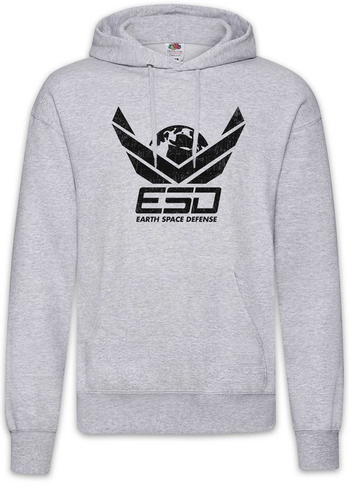 Urban Backwoods Hoodie Earth Space Defense Logo I Herren Hoodie Invasion Independence Alien (1-tlg) Day Movie Film Sci-Fi von Urban Backwoods