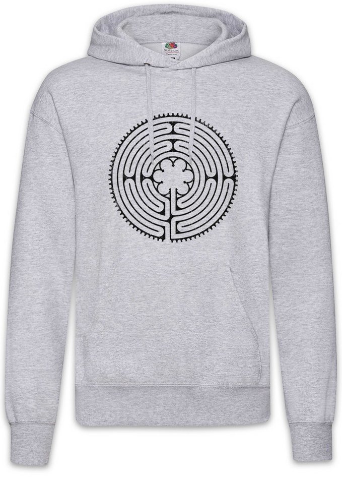 Urban Backwoods Hoodie Flower Maze Herren Hoodie Labyrinth Esoterik Mystik Spirale Hypnose (1-tlg) Hypnotiseur Magie Magier Zauberer von Urban Backwoods