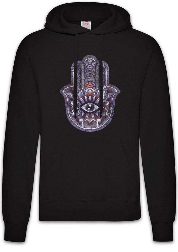 Urban Backwoods Hoodie Hamsa Herren Hoodie Hand India Hand Der Fatima Symbol Insigna Sign (1-tlg) Zeichen Islam Muslim Northafrica von Urban Backwoods