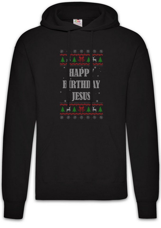 Urban Backwoods Hoodie Happy Birthday Jesus Herren Hoodie Holy Christus Christmas X-Mas (1-tlg) Weihnachten Merry Christ Santa von Urban Backwoods