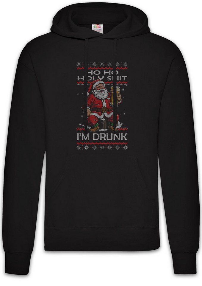 Urban Backwoods Hoodie Holy Shit I Am Drunk Christmas Herren Hoodie Merry Santa X-Mas Claus (1-tlg) Bier Booze Alkohol Weihnachten von Urban Backwoods