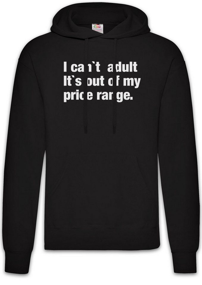 Urban Backwoods Hoodie I Can't Adult Herren Hoodie Nerd Gamer Admin Pessimismus Nihilist (1-tlg) Skeptiker Sozialphobie Phobie Misanthrop von Urban Backwoods