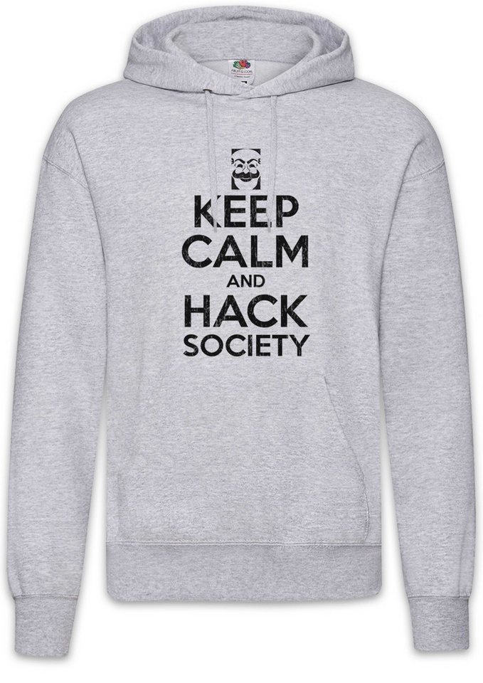 Urban Backwoods Hoodie Keep Calm And Hack Society Herren Hoodie Hacker Life IT Informatik (1-tlg) Informatiker PC Science Geek von Urban Backwoods