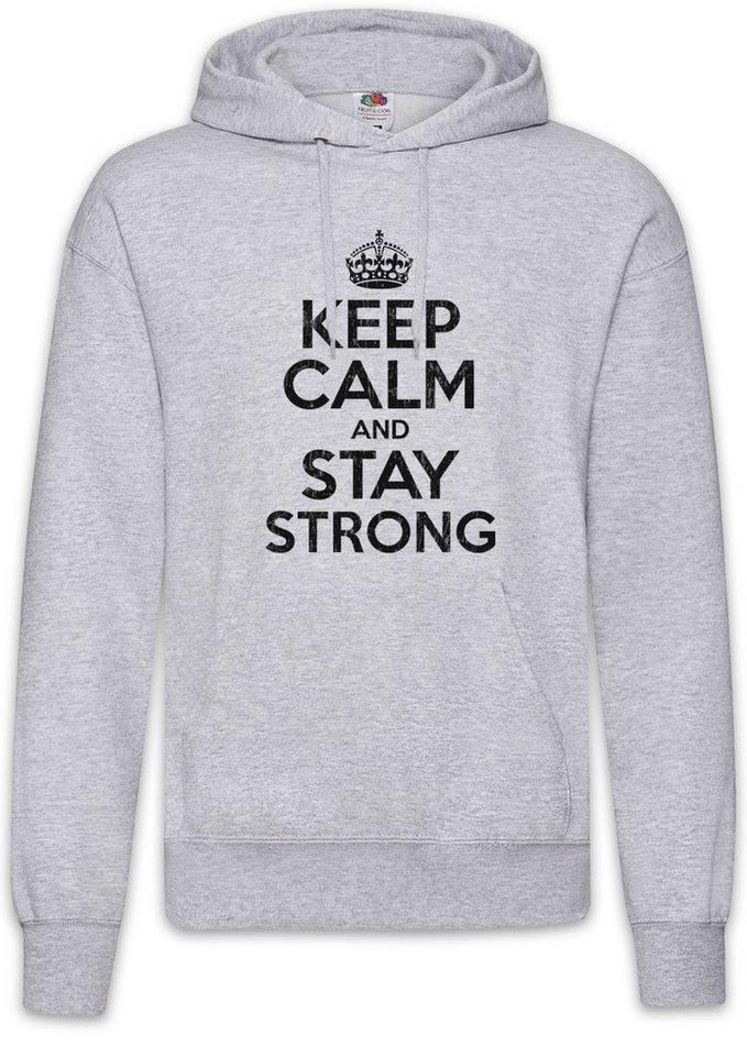 Urban Backwoods Hoodie Keep Calm And Stay Strong Herren Hoodie Pump Body Building Gym Fitness (1-tlg) Training Coach Sportler Sports von Urban Backwoods