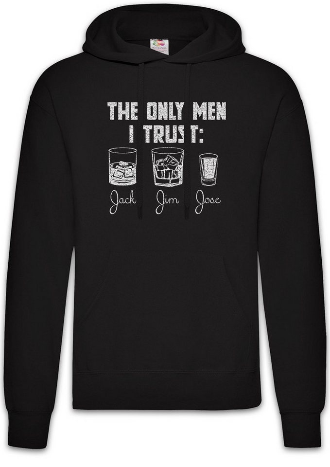 Urban Backwoods Hoodie Men I Trust Herren Hoodie Jim Jack Gin Jose Alcohol Whiskey Whisky (1-tlg) Beer Fasching Karneval Betrunken von Urban Backwoods