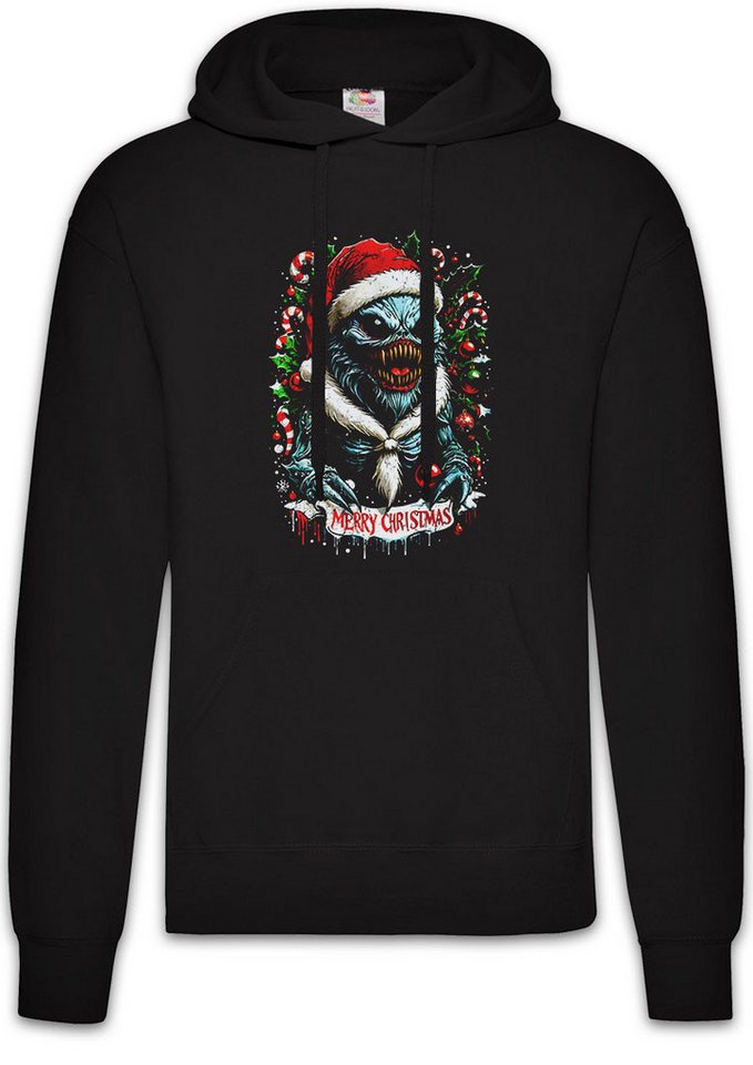 Urban Backwoods Hoodie Merry Christmas Monster Herren Hoodie Happy Santa X-Mas Claus Critter (1-tlg) Weihnachten Critters Sci-Fi Weihnachtsmann von Urban Backwoods