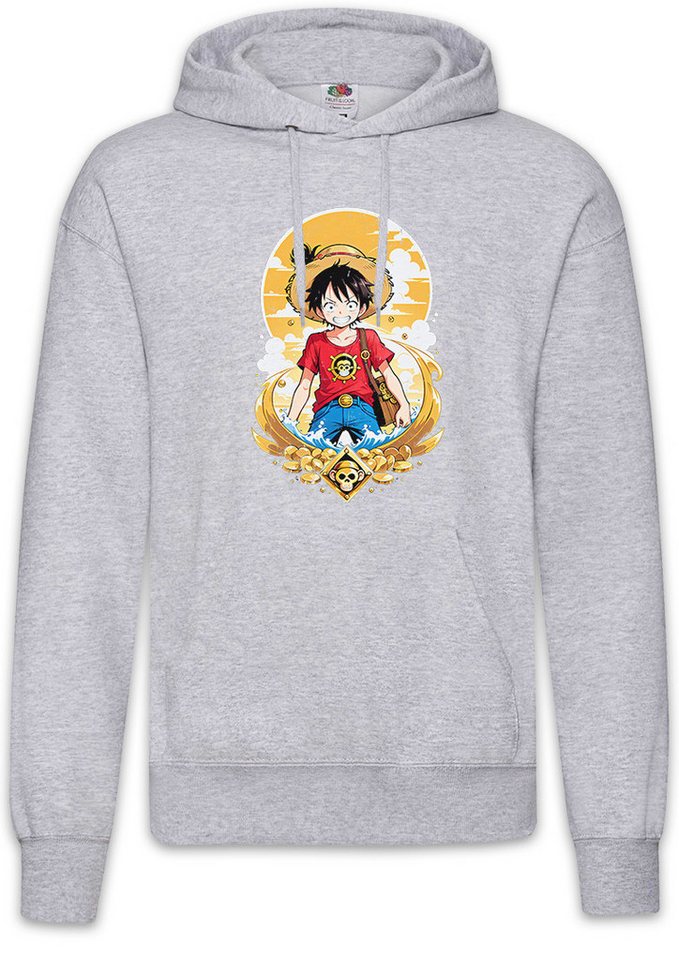 Urban Backwoods Hoodie Monkey Ruffy Logo Herren Hoodie One Pirate Adventure Anime Piece D (1-tlg) Luffy Treasure Pirates Series von Urban Backwoods