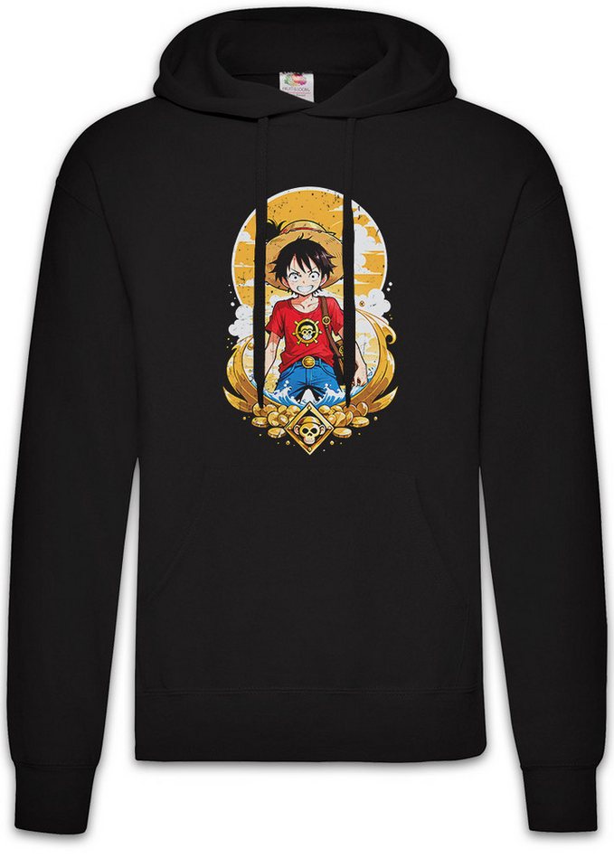 Urban Backwoods Hoodie Monkey Ruffy Logo Herren Hoodie One Pirate Adventure Anime Piece D (1-tlg) Luffy Treasure Pirates Series von Urban Backwoods