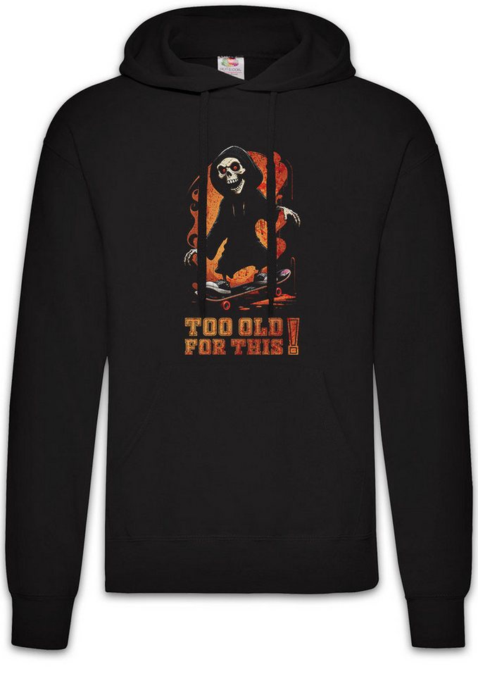 Urban Backwoods Hoodie Old Skate Ripper Herren Hoodie Skateboard Skeleton Skull Bones Skater (1-tlg) Ollie Fashion Kickflip Treflip von Urban Backwoods