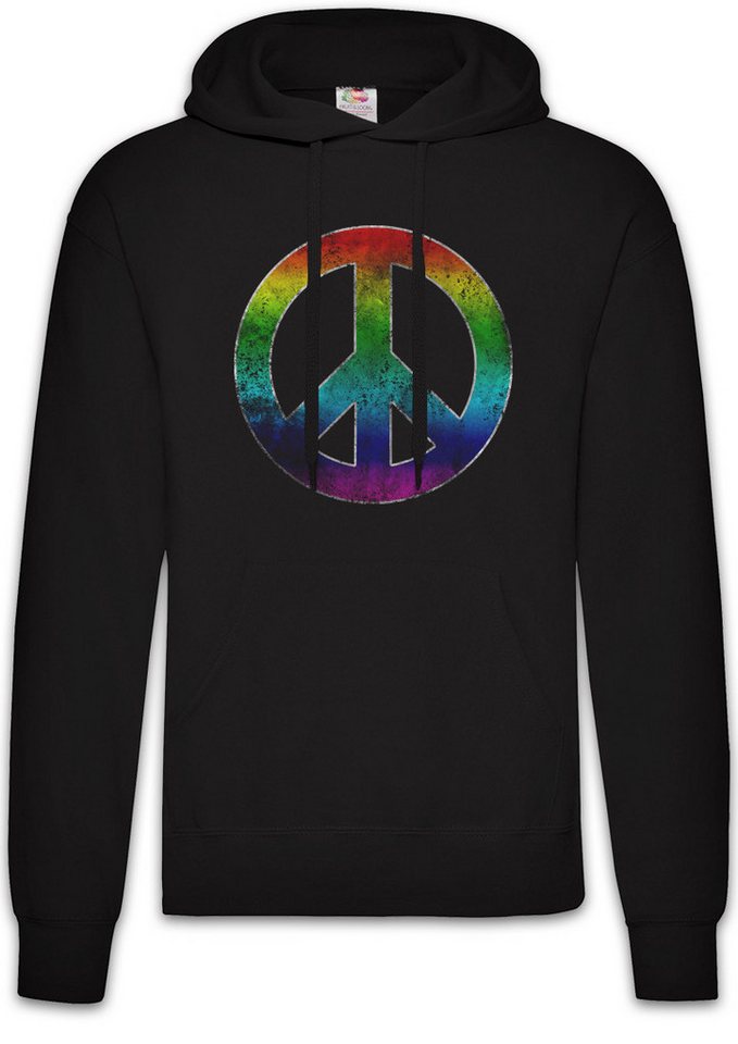 Urban Backwoods Hoodie Rainbow Peace Symbol Herren Hoodie Hippie Sign Logo Frieden Regenbogen (1-tlg) Hippie 60s Cultur Goa von Urban Backwoods
