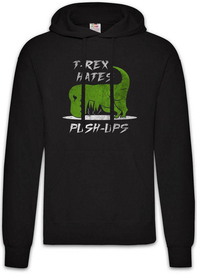 Urban Backwoods Hoodie T-Rex Hates Push-Up Herren Hoodie Tyrannosaurus Rex T-Rex Dinosaurier (1-tlg) Dino Dinosaur T Rex von Urban Backwoods