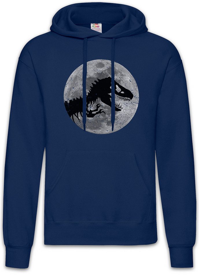 Urban Backwoods Hoodie T-Rex Moon Herren Hoodie Mond Skeleton Dinosaur Dinosaurier (1-tlg) Tyrannosaurus Rex Skelett Mondschein von Urban Backwoods