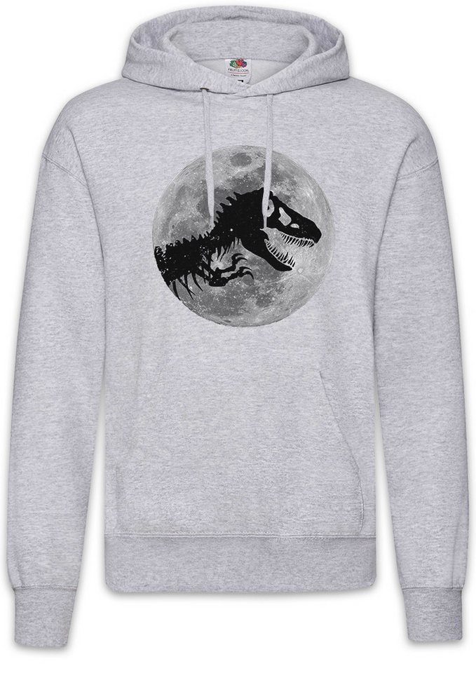 Urban Backwoods Hoodie T-Rex Moon Herren Hoodie Mond Skeleton Dinosaur Dinosaurier (1-tlg) Tyrannosaurus Rex Skelett Mondschein von Urban Backwoods
