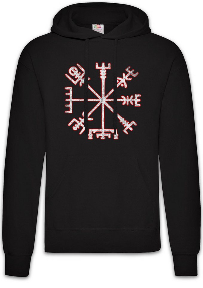 Urban Backwoods Hoodie Vegvisir Viking Compass Herren Hoodie Wegweiser Celtic Pagan Walhalla (1-tlg) Wikinger Wotan Thor Odhin von Urban Backwoods