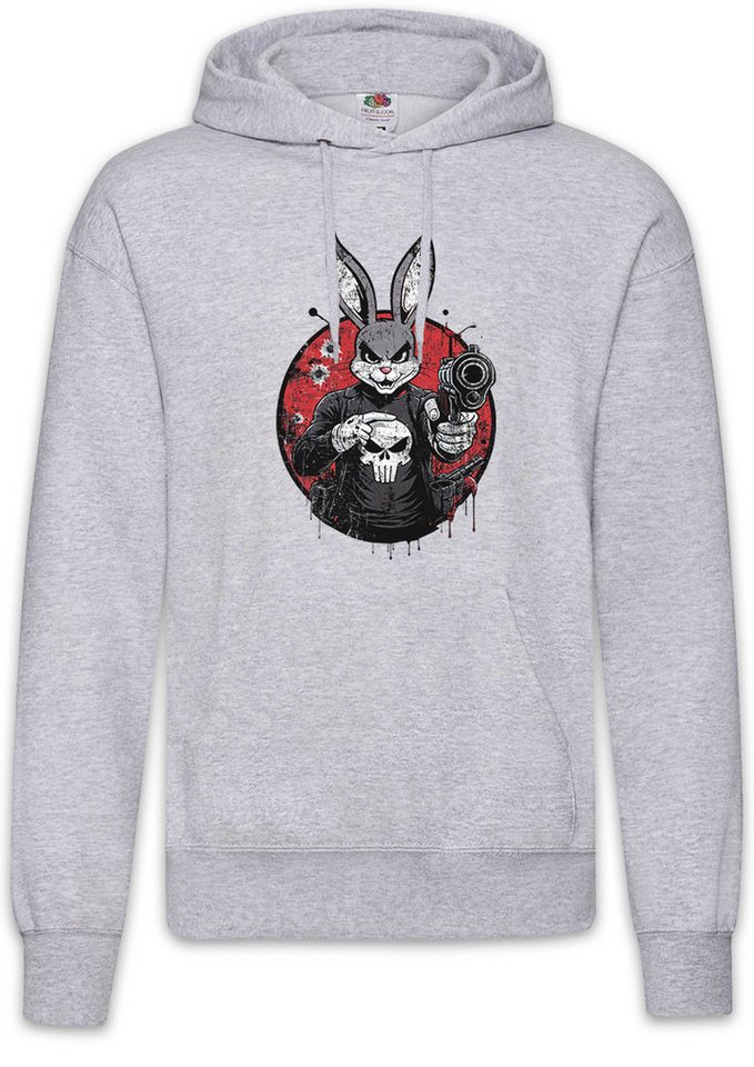 Urban Backwoods Hoodie Vigilante Bunny Herren Hoodie Skull Logo Toon Cartoon Comic Wild (1-tlg) Punisher E. Symbol Zeichen von Urban Backwoods
