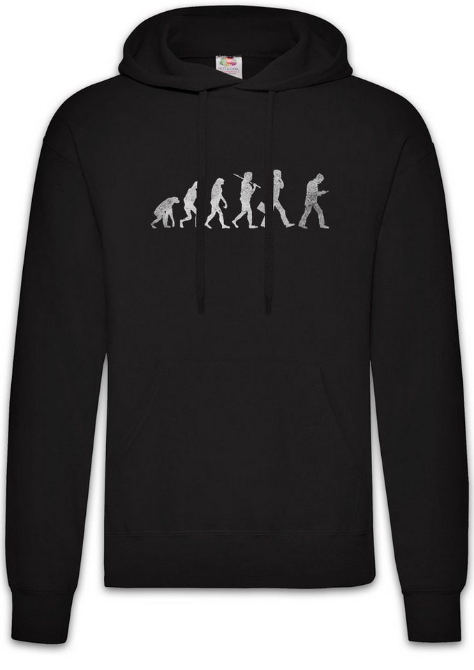 Urban Backwoods Hoodie Walking Evolution Herren Hoodie Fun Geek Nerd Handy Smartphone Human (1-tlg) Mobile Phone Menschliche Charles von Urban Backwoods