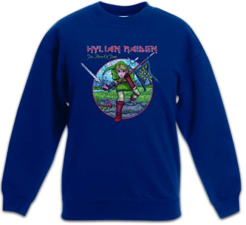 Urban Backwoods Hylian Maiden Kinder Jungen Mädchen Pullover Blau Größe 8 Jahre von Urban Backwoods