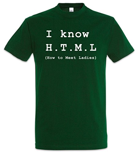 Urban Backwoods I Know HTML Herren T-Shirt Grün Größe L von Urban Backwoods