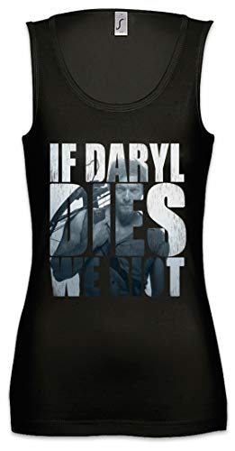 Urban Backwoods If Daryl Dies We Riot Damen Frauen Tank Top Shirt Schwarz Größe XL von Urban Backwoods