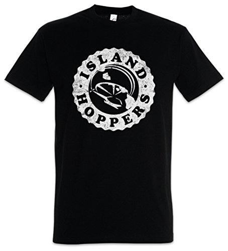 Urban Backwoods Island Hoppers Logo Herren T-Shirt Schwarz Größe S von Urban Backwoods